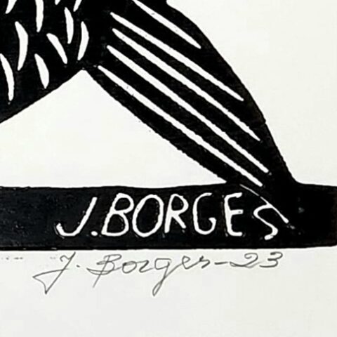 Xilogravura J. Borges: Yemanjá Preto (M)