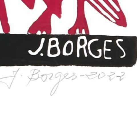 Xilogravura J. Borges: Os Pássaros Rosa (M)