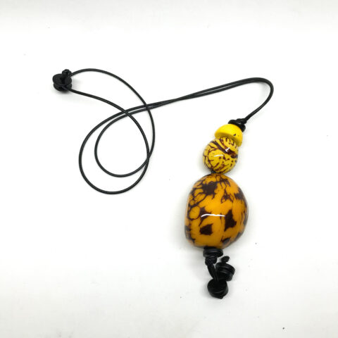 Colar com Pingente de Jarina – Amarelo