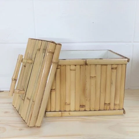 Caixa Decorativa de Bambu – M