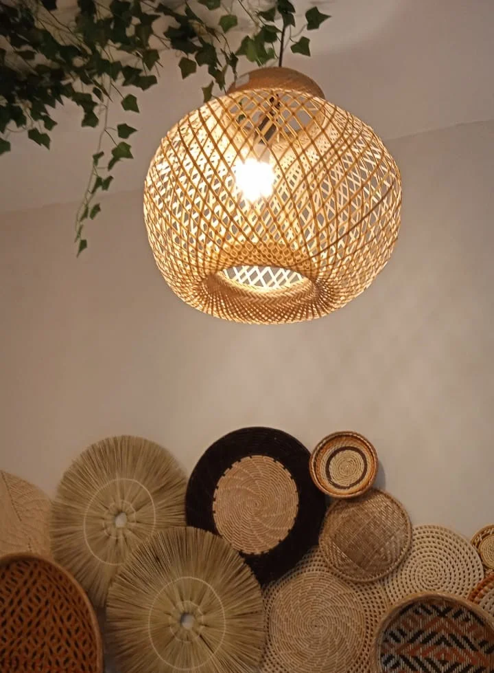 Luminária de Palha Baniwa M - Quedua - Imaterial Artesanato Brasileiro