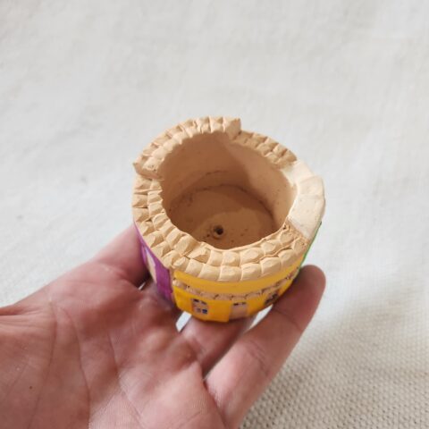 Mini Cachepo de Cerâmica Casinhas Açorianas
