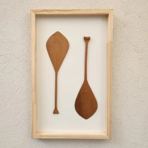 Quadro Elementos Indígenas de madeira – Acari