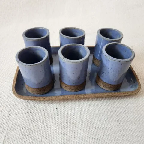 Conjunto de Café de Cerâmica Azul – Fabi Gracioli
