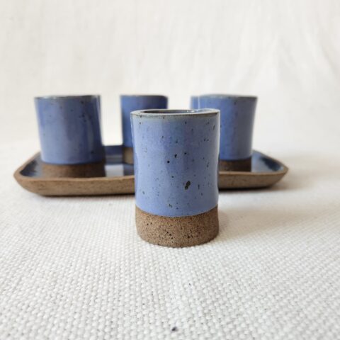 Conjunto de Café de Cerâmica Azul – Fabi Gracioli