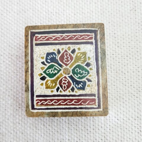 Porta-Velas de Pedra Sabão – Vermelho