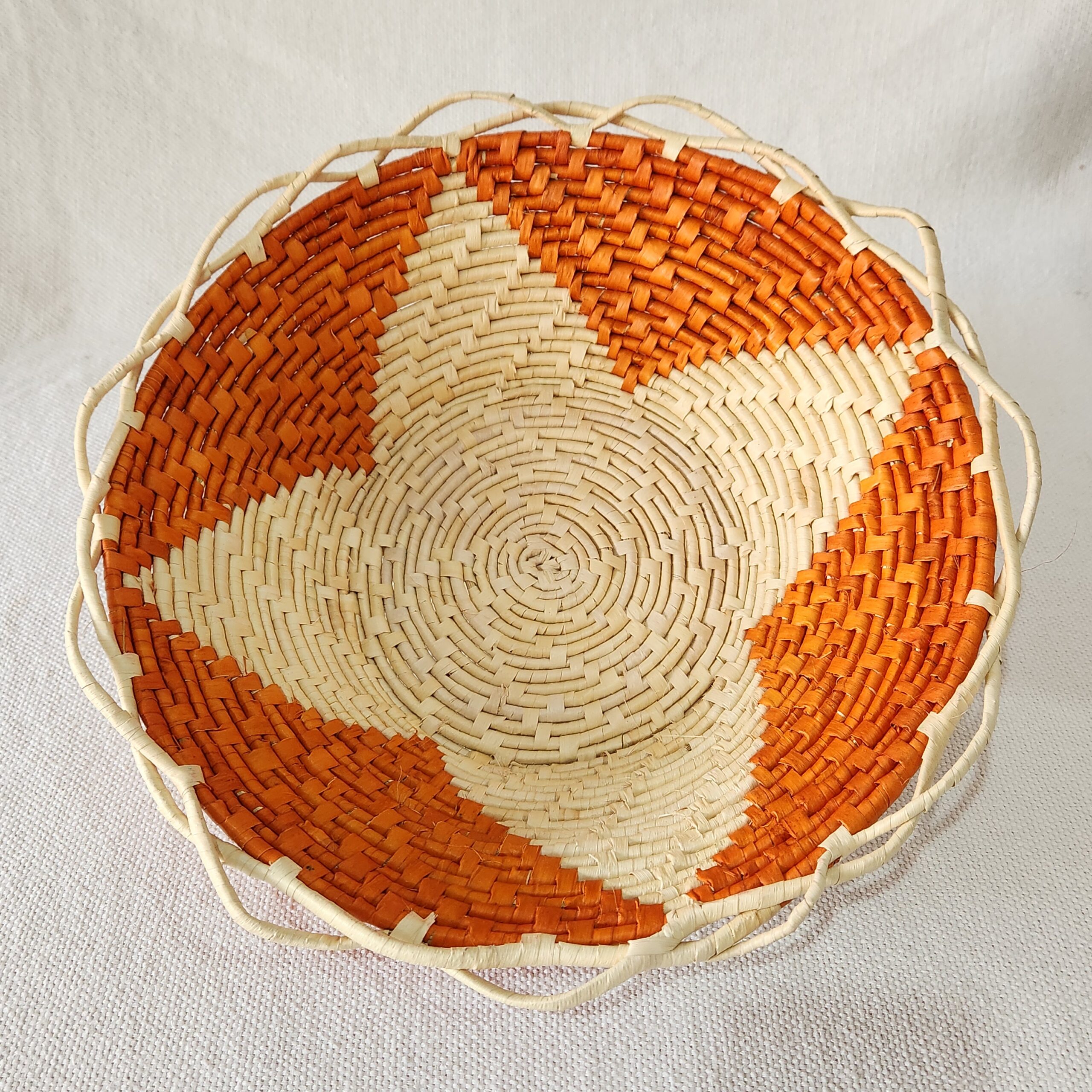 Fruteira de palha de Carnaúba Laranja - Imaterial Artesanato Brasileiro