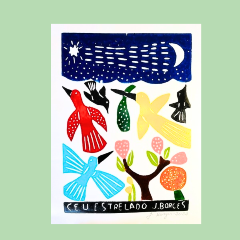 Xilogravura J. Borges: Céu Estrelado (M)