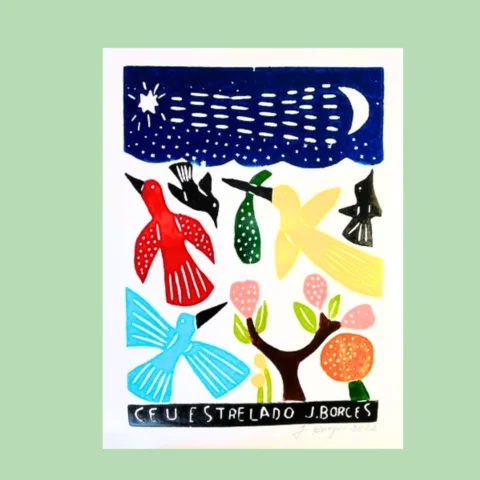 Xilogravura J. Borges: Céu Estrelado (M)