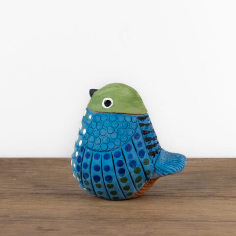 Escultura Passarinho de Cerâmica Jan Araújo – P8