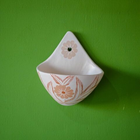 Vasinho de Parede Cerâmica Jequitinhonha G – Branco