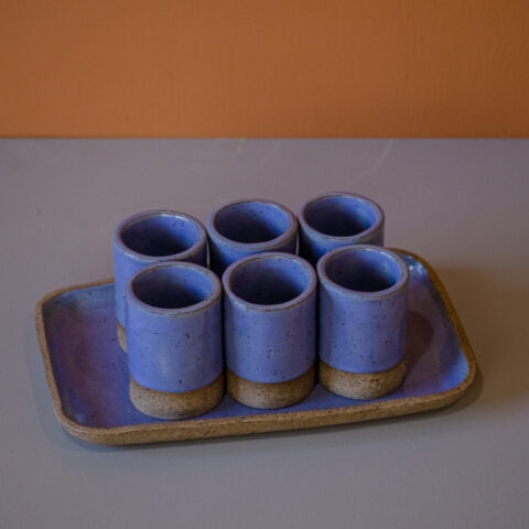 Conjunto de Café de Cerâmica Azul – Fabi Gracioli