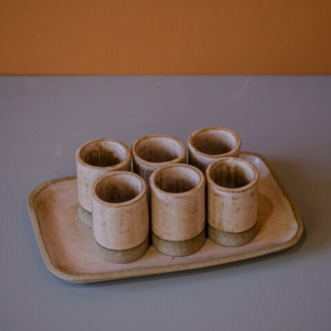 Conjunto de Café de Cerâmica Rosa – Fabi Gracioli