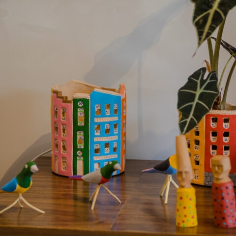 Luminária Casinha Colorida