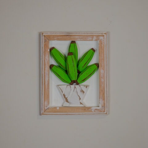 Quadro de madeira Banana Verde P