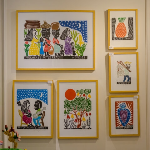 Quadro Xilogravura J. Borges: Mulheres do Sertão (G)