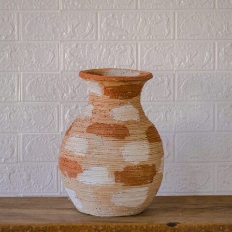 Vaso de Cerâmica Mesclado Bojudo – V1