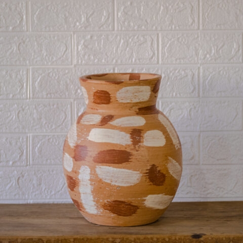 Vaso de Cerâmica Mesclado Bojudo – V2