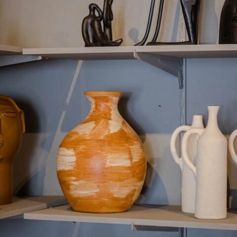 Vaso de Cerâmica Mesclado Bojudo – V5