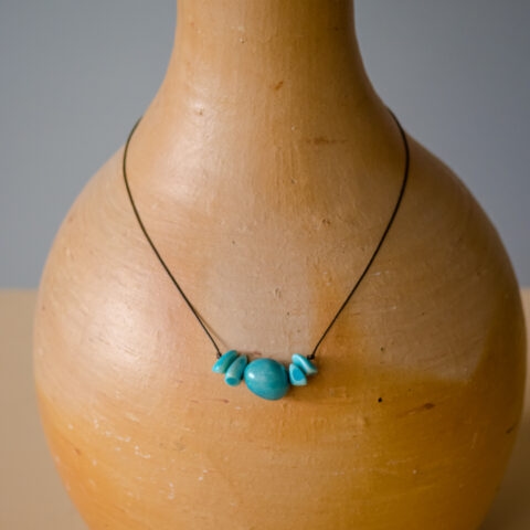 Colar com Jarina (M) – Azul Celeste