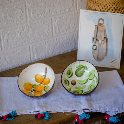 Cuia estampada – Pêssego