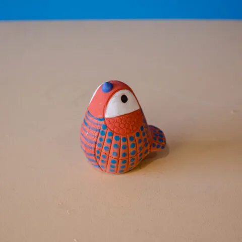 Escultura Passarinho de Cerâmica Jan Araújo – P17