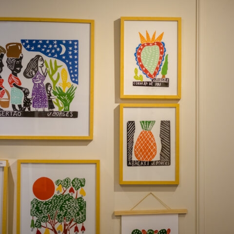 Quadro Xilogravura J. Borges: Coração de Pai (P)