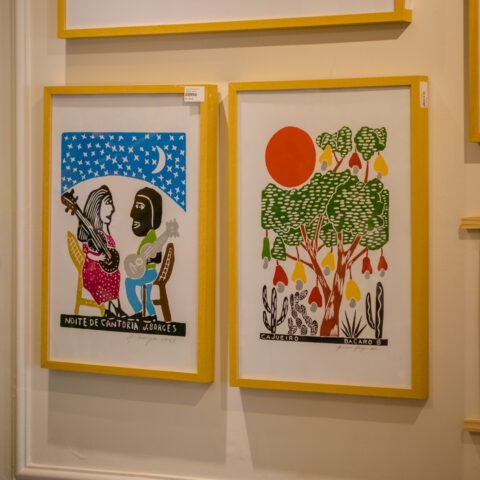 Quadro Xilogravura J. Borges: Noite de Cantoria (M)
