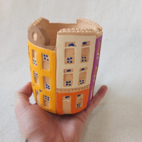 Cachepo de Cerâmica Casinhas Açorianas P