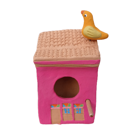 Casa de Passarinho para parede – Rosa