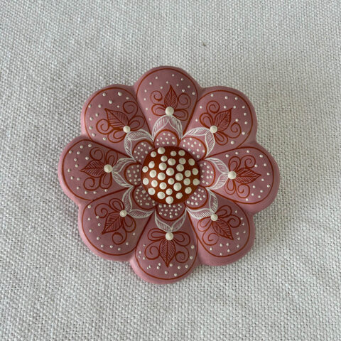 Flor de Parede Cerâmica Jequitinhonha M – Rosa