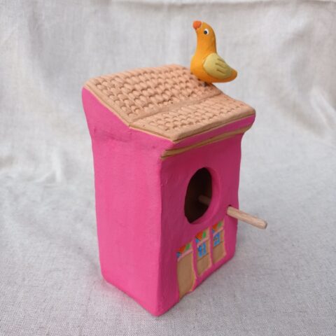 Casa de Passarinho para parede – Rosa