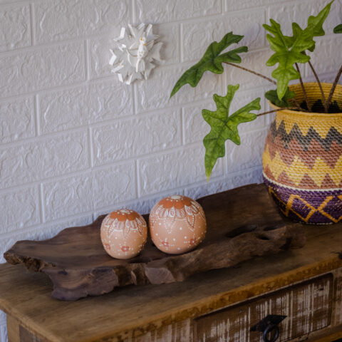 Bola Decorativa Cerâmica Jequitinhonha M – Bege