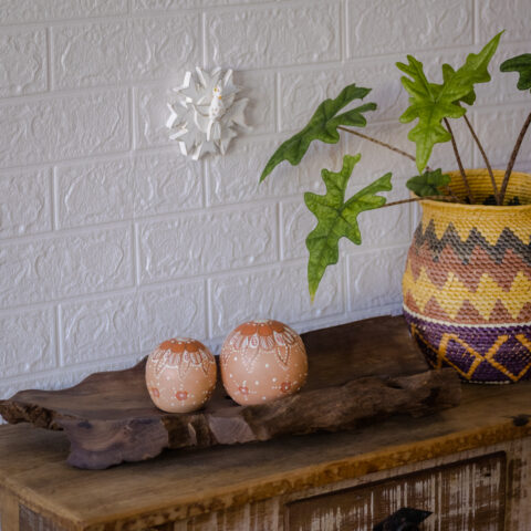 Bola Decorativa Cerâmica Jequitinhonha P – Bege