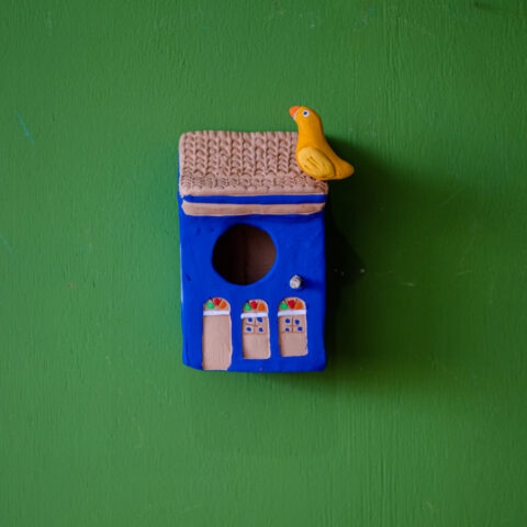 Casa de Passarinho para parede – Azul Royal