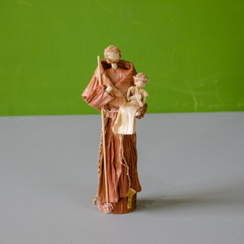 Escultura em palha de milho – São José com Jesus