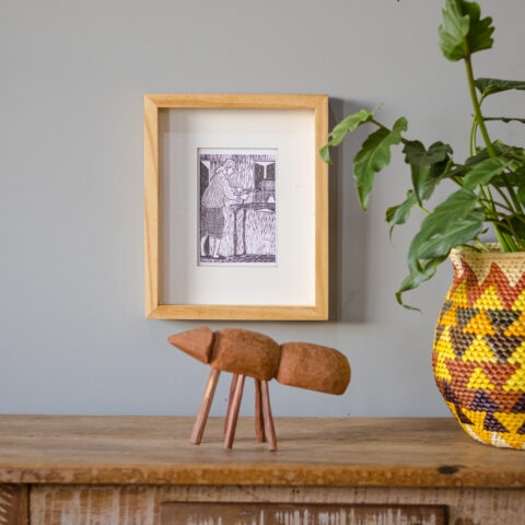 Quadro Xilogravura Francorli: Fogão à Lenha
