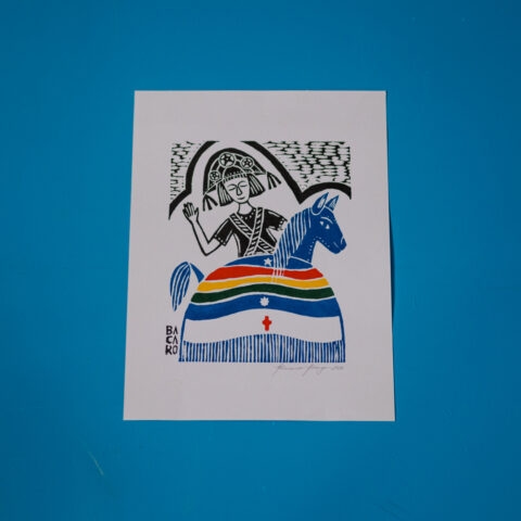 Xilogravura Bacaro Borges: Boi Coleção Pernambuco (P)