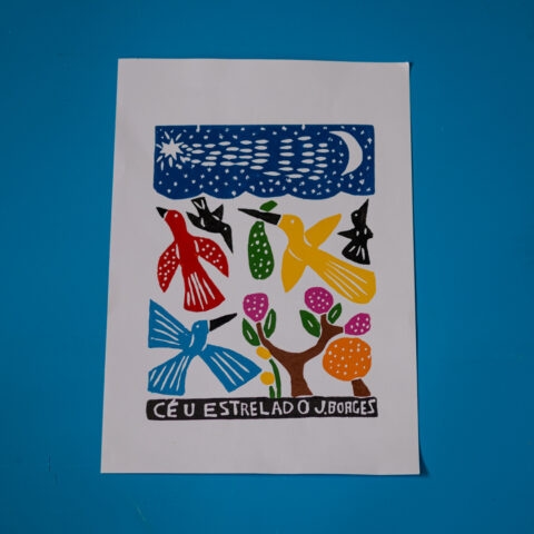 Xilogravura J. Borges: Céu Estrelado (M)