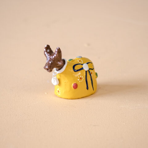 Boizinho de Cerâmica Mestre Luiz Antônio – Amarelo