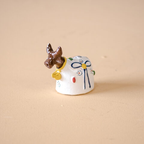 Boizinho de Cerâmica Mestre Luiz Antônio – Branco