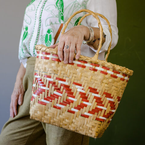 Bolsa de Palha Indígena – Vermelho e Branco