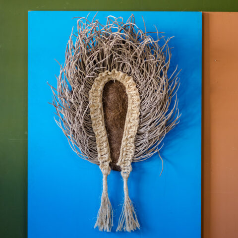 Cocar Decorativo de Palha e Corda
