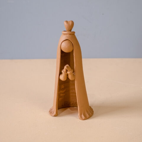 Escultura Nossa Senhora de Cerâmica Coração Leonildo