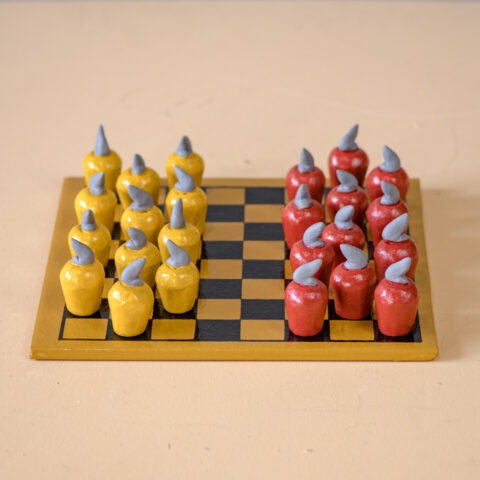 Jogo de Dama de Cerâmica Leonildo
