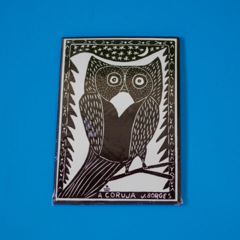 Painel de Parede Xilogravura J. Borges – A Coruja