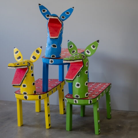 Banco em madeira Cícero Ferreira – verde