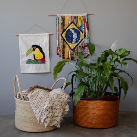 Cesto Redondo de Palha – Natural