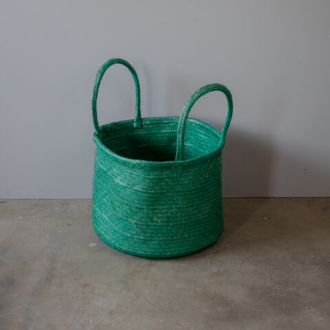 Cesto Redondo de Palha – Verde