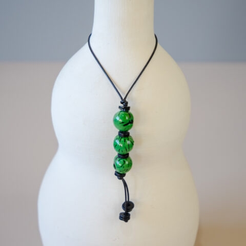Colar 3 Bolinhas de Jarina – Verde
